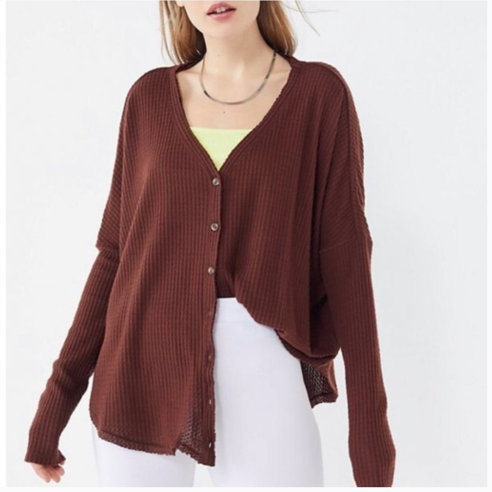 Urban Jojo Oversized Thermal Button-Front